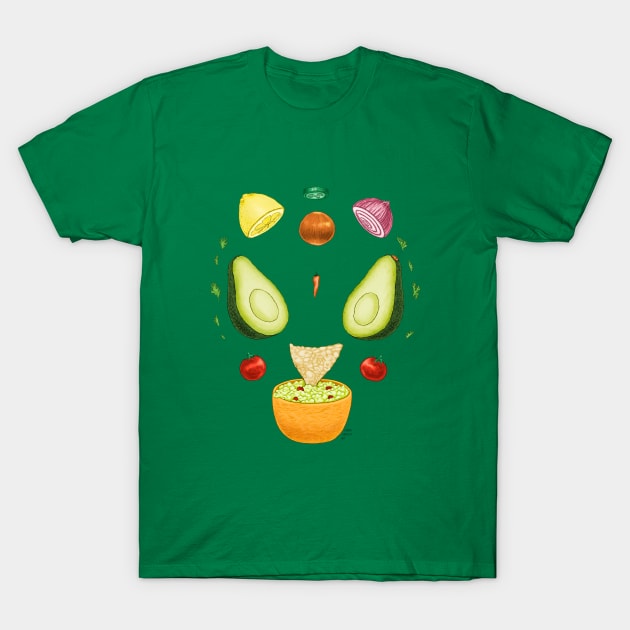 Avocado Diagram T-Shirt by SarahWrightArt